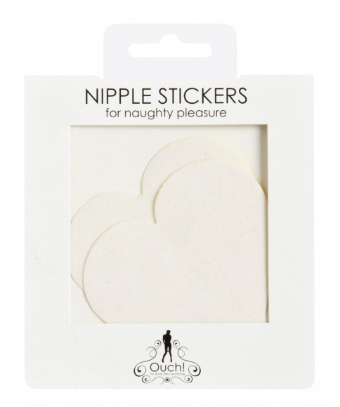 Белые пестисы на грудь в форме сердечек Белые пестисы на грудь в форме сердечек