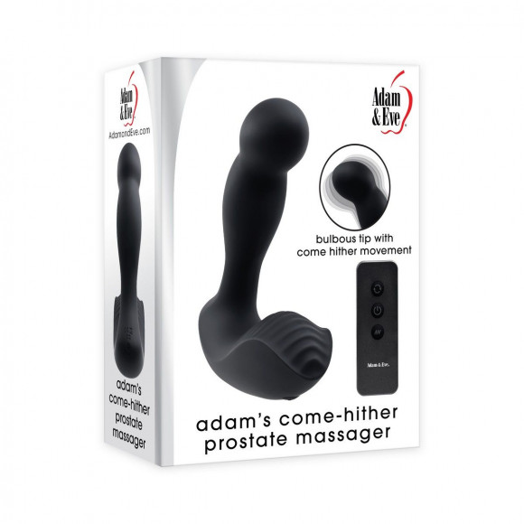 Черный массажер простаты Adams Come-Hither Prostate Massager - 13,5 см. Черный массажер простаты Adams Come-Hither Prostate Massager - 13,5 см.