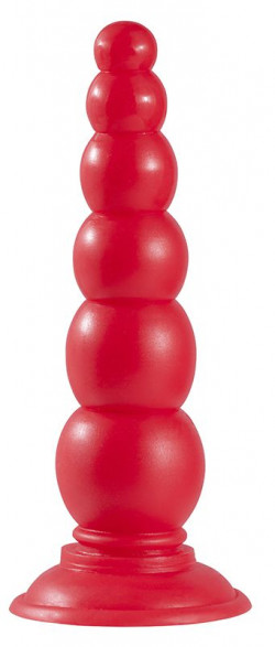 Красная анальная пробка-ёлочка MENZSTUFF BEADED PROBE - 16,5 см. Красная анальная пробка-ёлочка MENZSTUFF BEADED PROBE - 16,5 см.