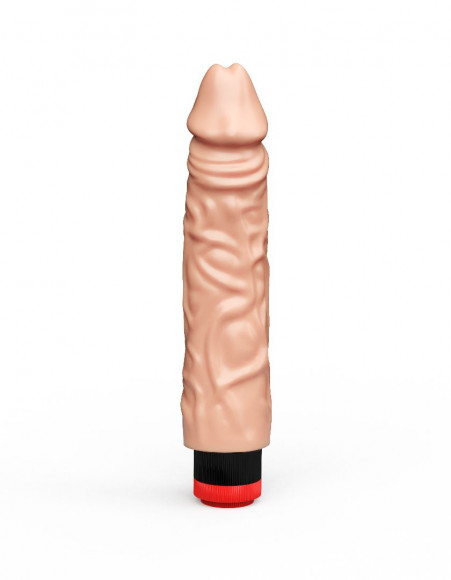 Гелевый вибромассажёр с крупной головкой - 19,5 см. Гелевый вибромассажёр с крупной головкой - 19,5 см.