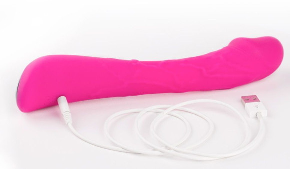 Ярко-розовый гибкий вибратор-реалистик - 21,3 см. Ярко-розовый гибкий вибратор-реалистик - 21,3 см.