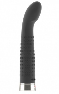 Чёрный вибратор с загнутым кончиком Jet - 16,9 см. Чёрный вибратор с загнутым кончиком Jet - 16,9 см.