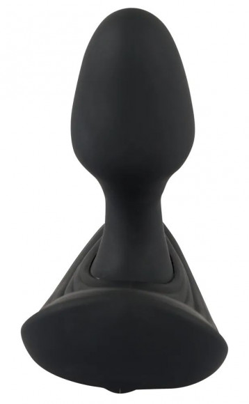 Черный вибростимулятор простаты Butt Plug с функцией расширения - 10,7 см. Черный вибростимулятор простаты Butt Plug с функцией расширения - 10,7 см.