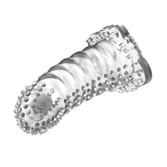 Насадка-удлинитель с пупырышками, усиками и вибропулькой Насадка-удлинитель с пупырышками, усиками и вибропулькой