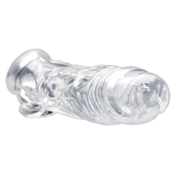Прозрачная насадка для увеличения члена Realistic Clear Penis Enhancer and Ball Stretcher - 20,3 см. Прозрачная насадка для увеличения члена Realistic Clear Penis Enhancer and Ball Stretcher - 20,3 см.