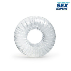 Прозрачное эрекционное кольцо с ребрышками Прозрачное эрекционное кольцо с ребрышками