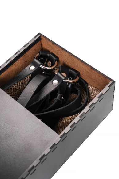 Черная кожаная портупея «Осанка» Черная кожаная портупея «Осанка»