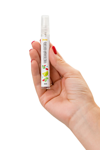 Охлаждающе-возбуждающий оральный спрей «Чувственный коктейль» со вкусом мохито - 10 мл. Охлаждающе-возбуждающий оральный спрей «Чувственный коктейль» со вкусом мохито - 10 мл.