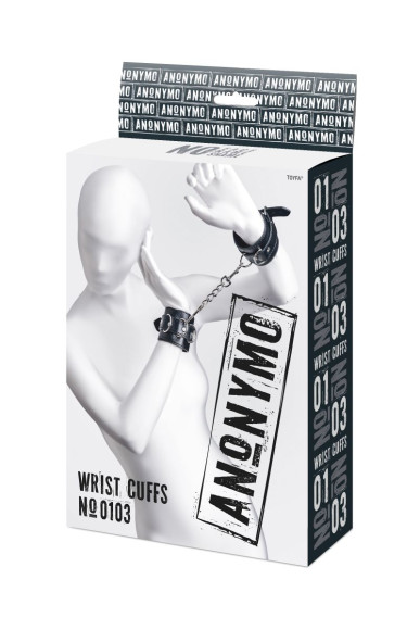 Черные наручники Anonymo на сцепке Черные наручники Anonymo на сцепке