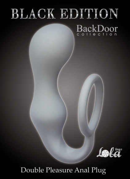 Серое эрекционное кольцо с анальной пробкой Double Pleasure Anal Plug Серое эрекционное кольцо с анальной пробкой Double Pleasure Anal Plug