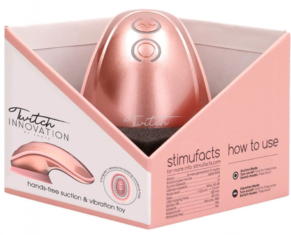 Розовый вибромассажер Twitch Hands с вакуумным эффектом Розовый вибромассажер Twitch Hands с вакуумным эффектом