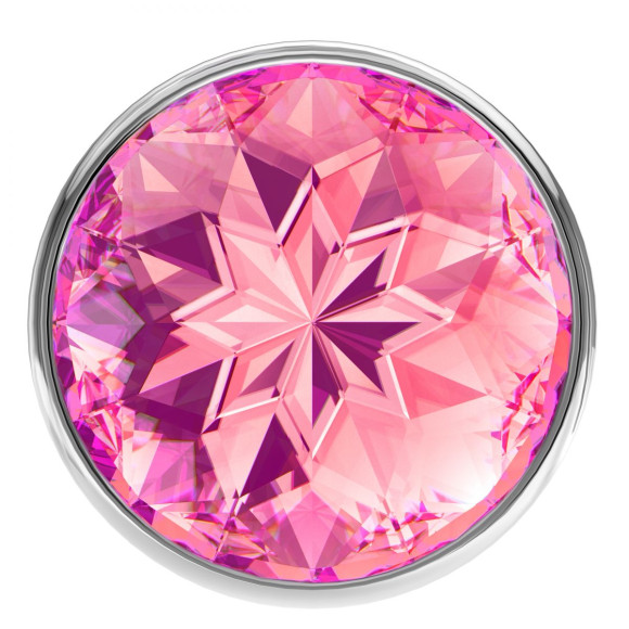 Малая серебристая анальная пробка Diamond Pink Sparkle Small с розовым кристаллом - 7 см. Малая серебристая анальная пробка Diamond Pink Sparkle Small с розовым кристаллом - 7 см.