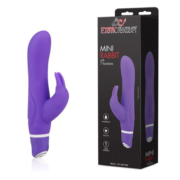 Фиолетовый силиконовый вибратор со стимулятором клитора - 21 см. Фиолетовый силиконовый вибратор со стимулятором клитора - 21 см.