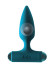 Бирюзовая анальная пробка с перезаряжаемой вибропулей Glory 2.0 - 11 см.