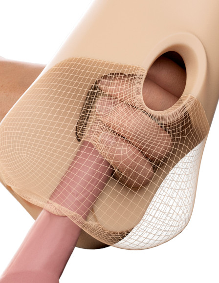 Телесный мастурбатор с вибрацией Double Pounder Vibrating Squeeze Stroker