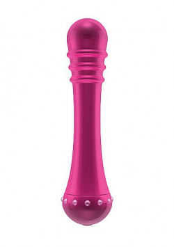 Вибратор с ребристой головкой The Emerald Pink - 16,3 см. Вибратор с ребристой головкой The Emerald Pink - 16,3 см.