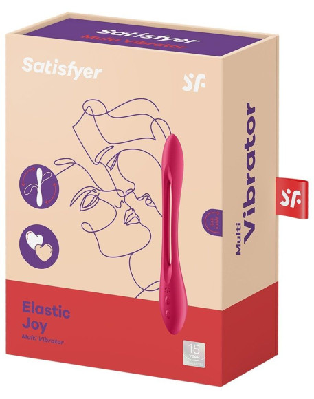 Красный многофункциональный вибратор для пар Satisfyer Elastic Joy Красный многофункциональный вибратор для пар Satisfyer Elastic Joy