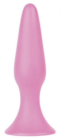 Розовая анальная пробка Silky Buttplug Small Pink - 11,5 см.