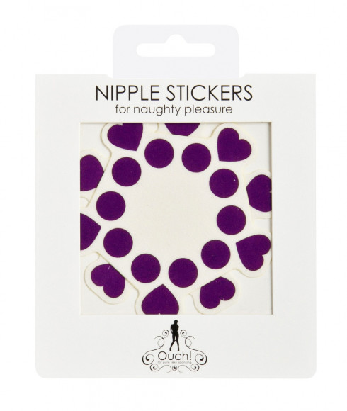 Фиолетовые открытые пестисы  Круги и сердца 