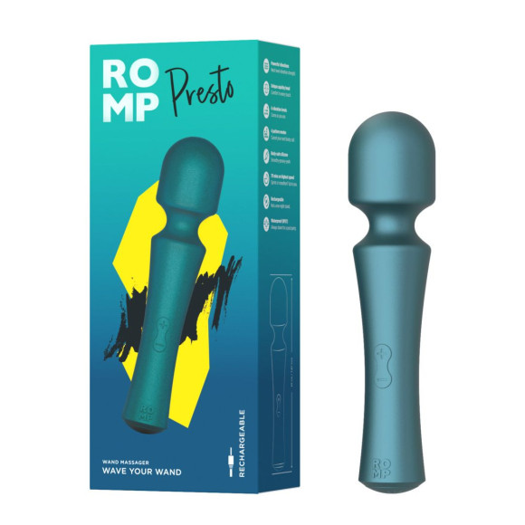 Зеленый wand-вибратор Romp Presto - 20 см. Зеленый wand-вибратор Romp Presto - 20 см.