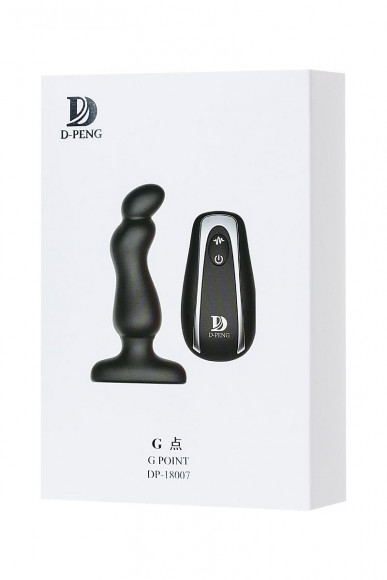 Чёрная анальная втулка G Point D-PENG с пультом - 12,3 см. Чёрная анальная втулка G Point D-PENG с пультом - 12,3 см.