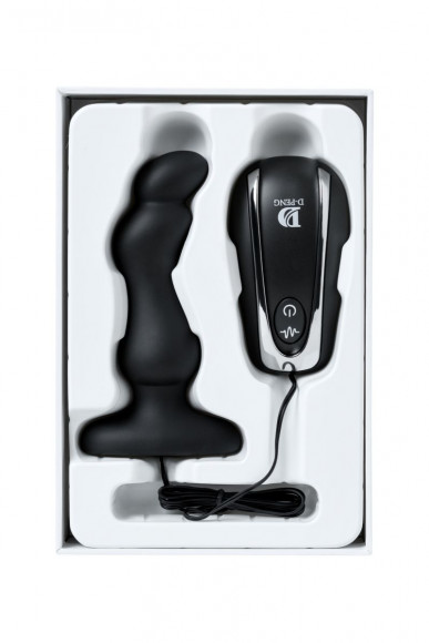 Чёрная анальная втулка G Point D-PENG с пультом - 12,3 см. Чёрная анальная втулка G Point D-PENG с пультом - 12,3 см.