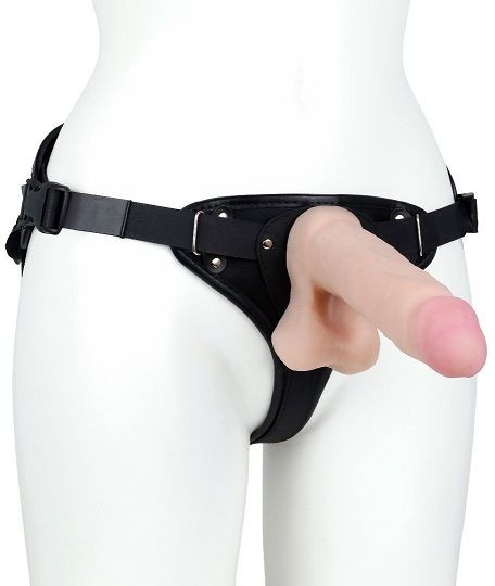 Женский пояс-трусики c 2 насадками и вагинальной пробкой WOMAN LONG Женский пояс-трусики c 2 насадками и вагинальной пробкой WOMAN LONG