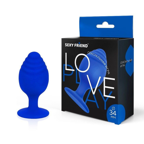 Синяя силиконовая анальная втулка - 7 см. Синяя силиконовая анальная втулка - 7 см.