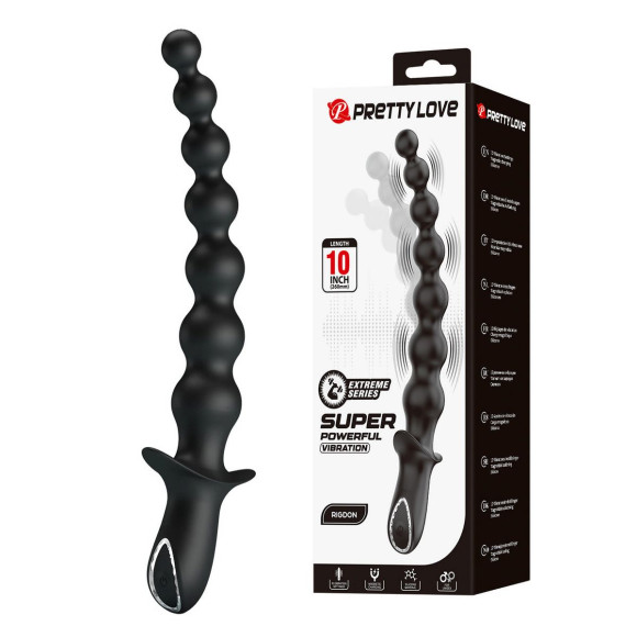Черная анальная ёлочка с мощной вибрацией Rigdon - 26 см. Черная анальная ёлочка с мощной вибрацией Rigdon - 26 см.