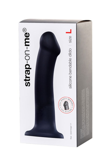 Черный фаллос на присоске Silicone Bendable Dildo L - 19 см. Черный фаллос на присоске Silicone Bendable Dildo L - 19 см.
