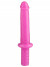 Розовый анальный стимулятор с ограничителем - 31 см.