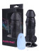 Черный вибратор-реалистик на присоске №5 с проводным пультом - 16 см. Черный вибратор-реалистик на присоске №5 с проводным пультом - 16 см.