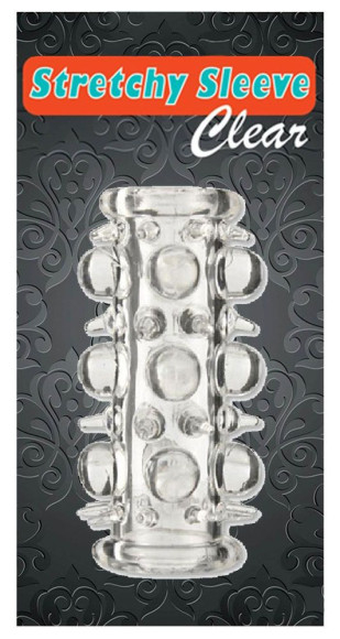 Прозрачная насадка на пенис с шипами и шишечками Прозрачная насадка на пенис с шипами и шишечками