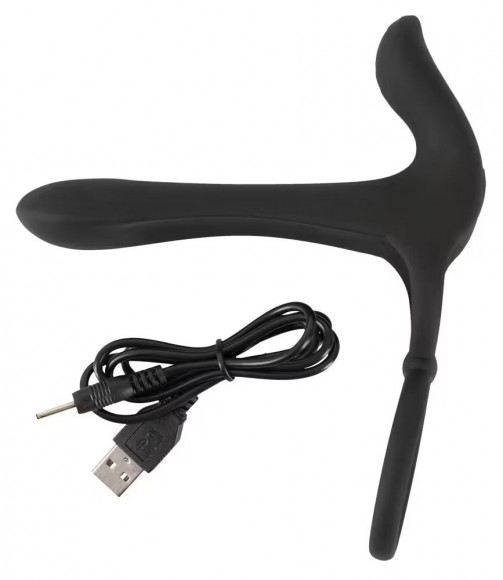 Черная насадка на член с вибрацией Couple’s Vibrator Черная насадка на член с вибрацией Couple’s Vibrator