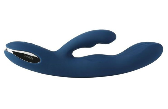 Синий вибратор-кролик Aylin с пульсирующей головкой - 21,5 см. Синий вибратор-кролик Aylin с пульсирующей головкой - 21,5 см.