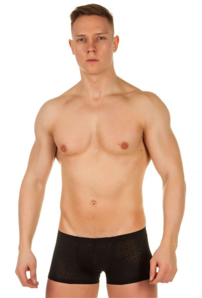 Мужские трусы-хипсы из ткани с текстурой змеиной чешуи Snake Black Boxer Мужские трусы-хипсы из ткани с текстурой змеиной чешуи Snake Black Boxer