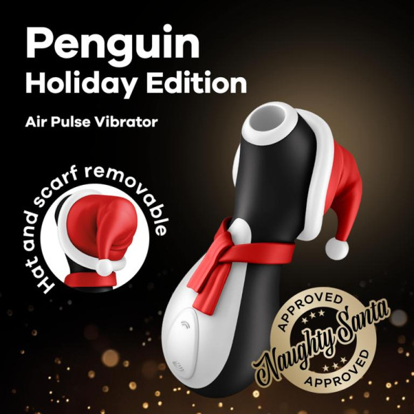 Вакуум-волновой стимулятор клитора Penguin Holiday Edition Вакуум-волновой стимулятор клитора Penguin Holiday Edition