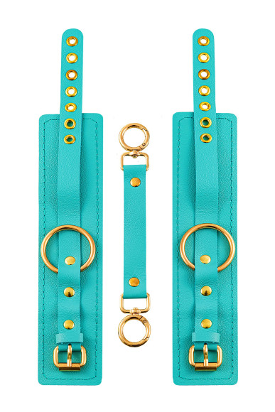 Голубые однослойные кожаные оковы Голубые однослойные кожаные оковы