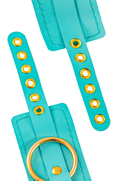 Голубые однослойные кожаные оковы Голубые однослойные кожаные оковы