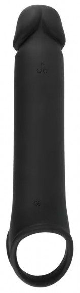 Черная вибронасадка для пениса с хомутом для мошонки и пультом ДУ Remote Controlled Penis Extension Черная вибронасадка для пениса с хомутом для мошонки и пультом ДУ Remote Controlled Penis Extension