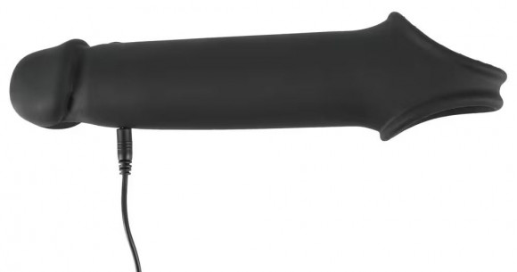 Черная вибронасадка для пениса с хомутом для мошонки и пультом ДУ Remote Controlled Penis Extension Черная вибронасадка для пениса с хомутом для мошонки и пультом ДУ Remote Controlled Penis Extension