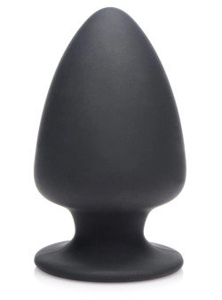 Черная мягкая анальная пробка Squeezable Small Anal Plug - 9 см.