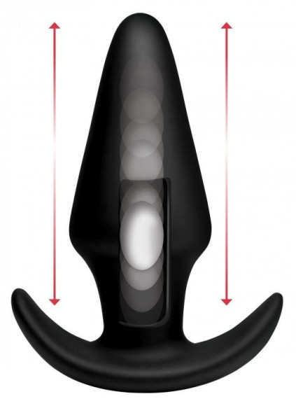 Черная анальная вибропробка Kinetic Thumping 7X Large Anal Plug - 13,3 см. Черная анальная вибропробка Kinetic Thumping 7X Large Anal Plug - 13,3 см.
