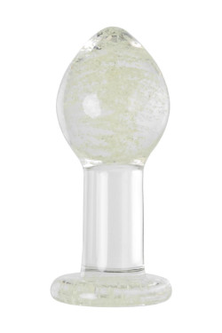 Прозрачная, светящаяся в темноте анальная втулка - 6,5 см. Прозрачная, светящаяся в темноте анальная втулка - 6,5 см.