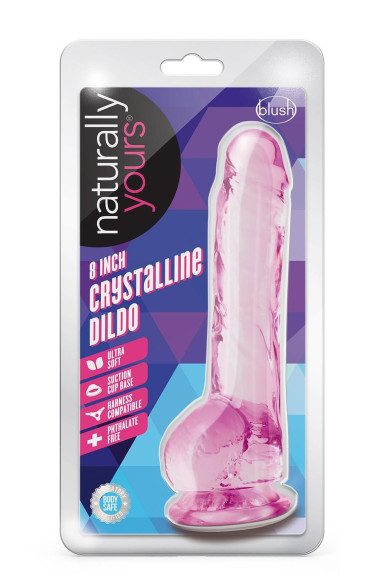Розовый фаллоимитатор 8 Inch Crystalline Dildo - 19,5 см. Розовый фаллоимитатор 8 Inch Crystalline Dildo - 19,5 см.