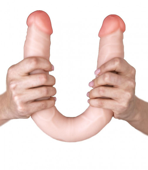 Двусторонний фаллос из неоскина - 48 см.