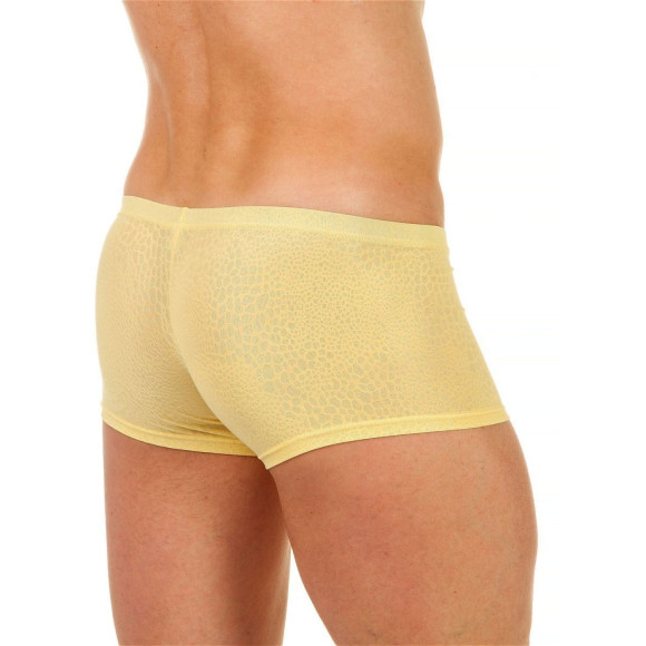 Мужские трусы-хипсы из ткани с текстурой змеиной чешуи Snake Yellow Boxer Мужские трусы-хипсы из ткани с текстурой змеиной чешуи Snake Yellow Boxer