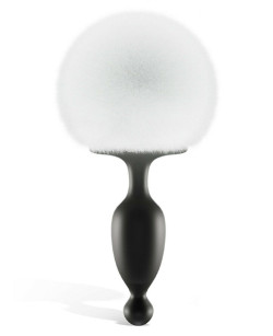 Черная анальная пробка с белым хвостиком Magic Bunny Черная анальная пробка с белым хвостиком Magic Bunny