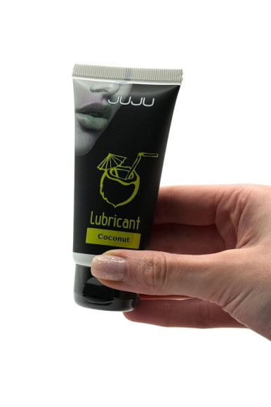 Съедобный лубрикант JUJU Coconut с ароматом кокоса - 50 мл. Съедобный лубрикант JUJU Coconut с ароматом кокоса - 50 мл.
