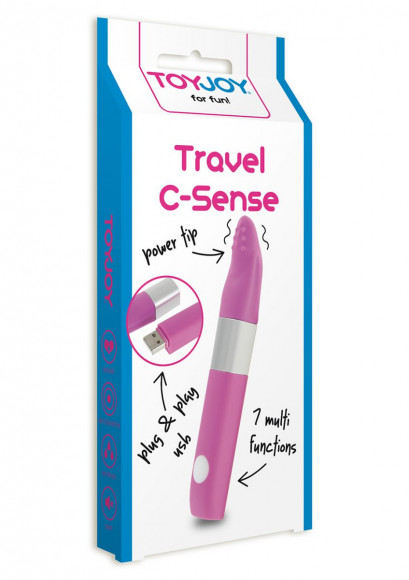 Розовый мини-вибратор TRAVEL C-SENSE - 11 см. Розовый мини-вибратор TRAVEL C-SENSE - 11 см.